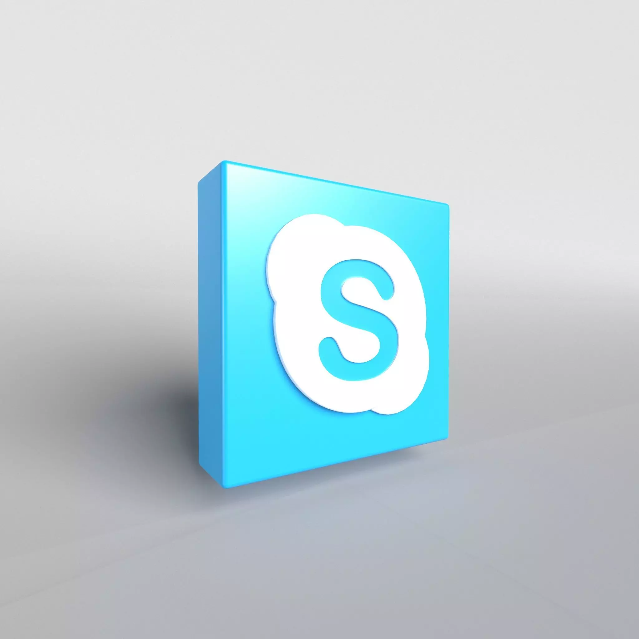 Skype Block v1 001 Low-poly 3D model