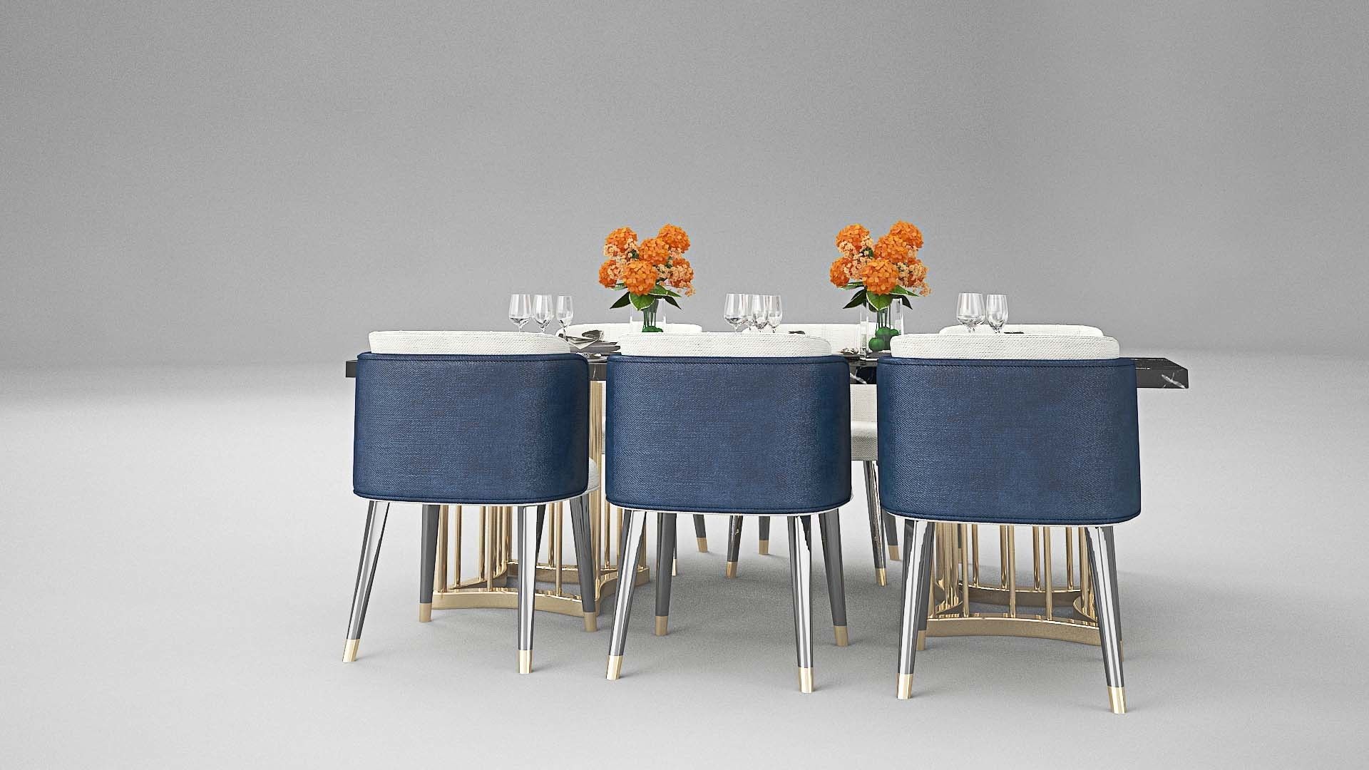 Tenarchstudio Ling Dong Series Dining Table 01 Render ready Vray 3D model_9