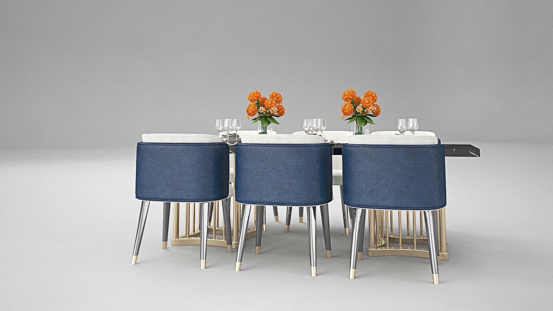 Tenarchstudio Ling Dong Series Dining Table 01 Render ready Vray 3D model_13
