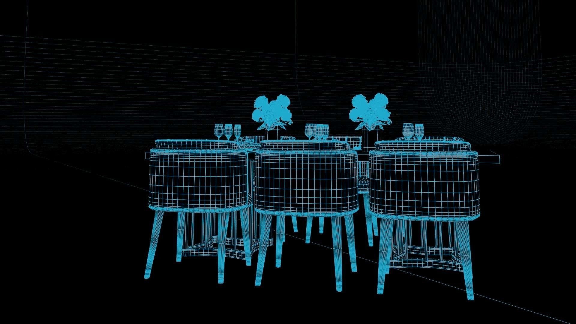 Tenarchstudio Ling Dong Series Dining Table 01 Render ready Vray 3D model_15