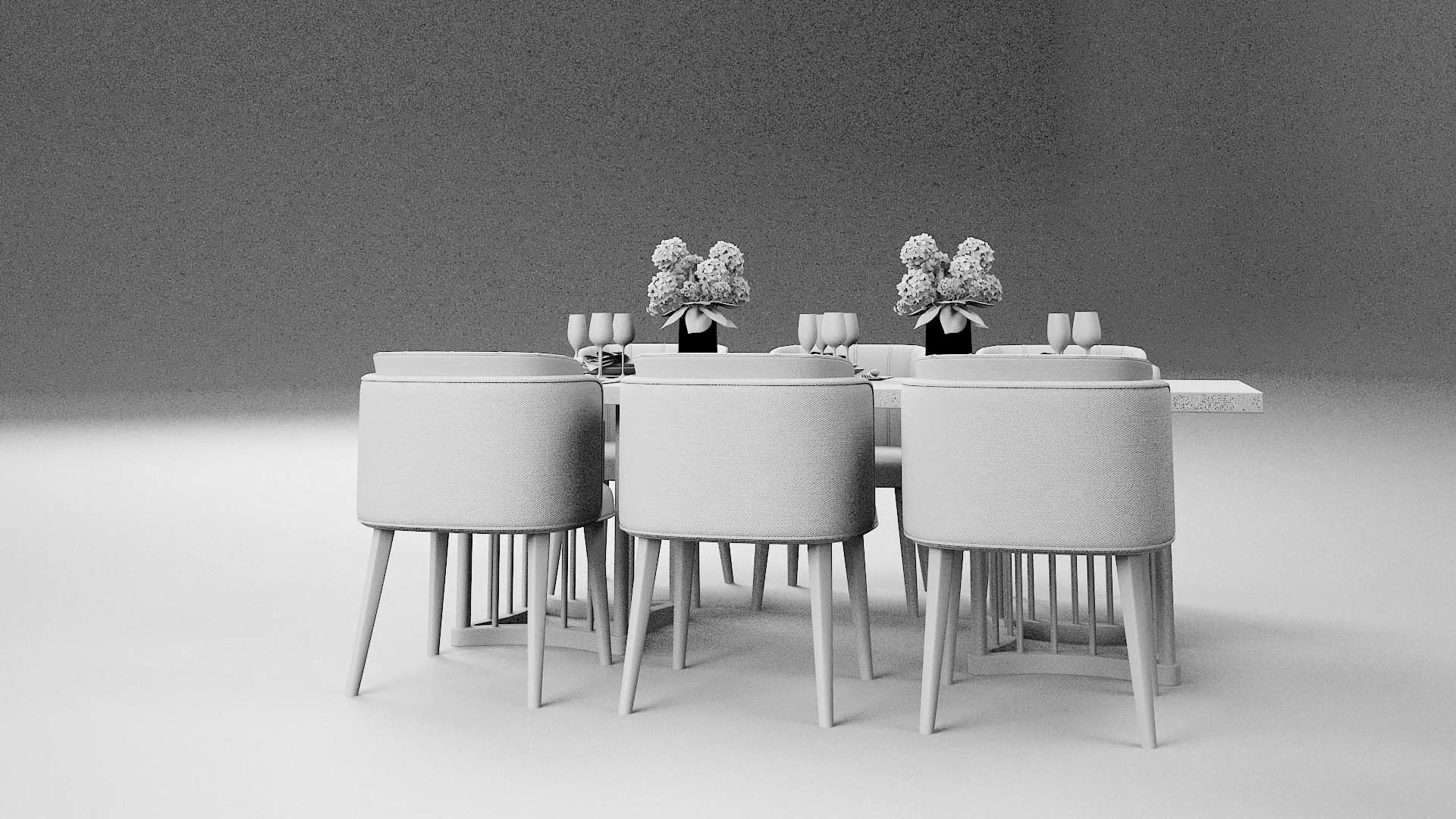 Tenarchstudio Ling Dong Series Dining Table 01 Render ready Vray 3D model_14