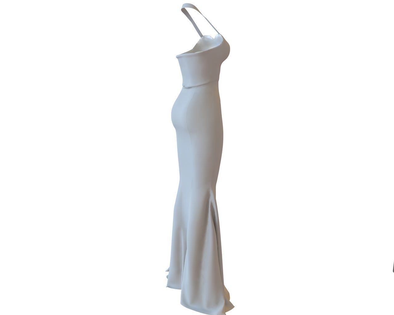 Stylish Designer Women Halter dress 3D model  3D model_4