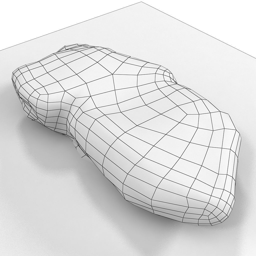 Cheese roll Low-poly 3D model_9