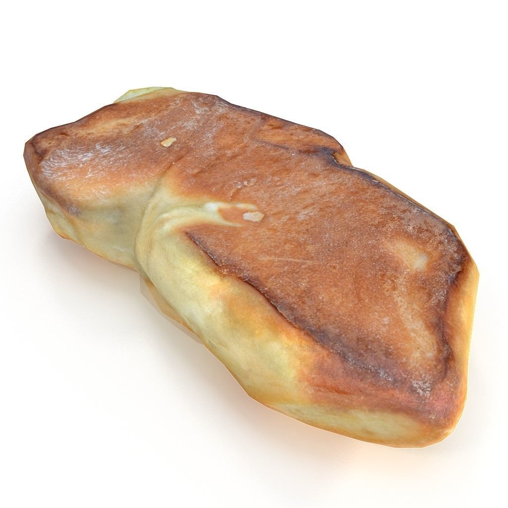 Cheese roll Low-poly 3D model_4