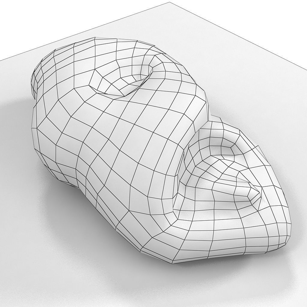 Cheese roll Low-poly 3D model_8