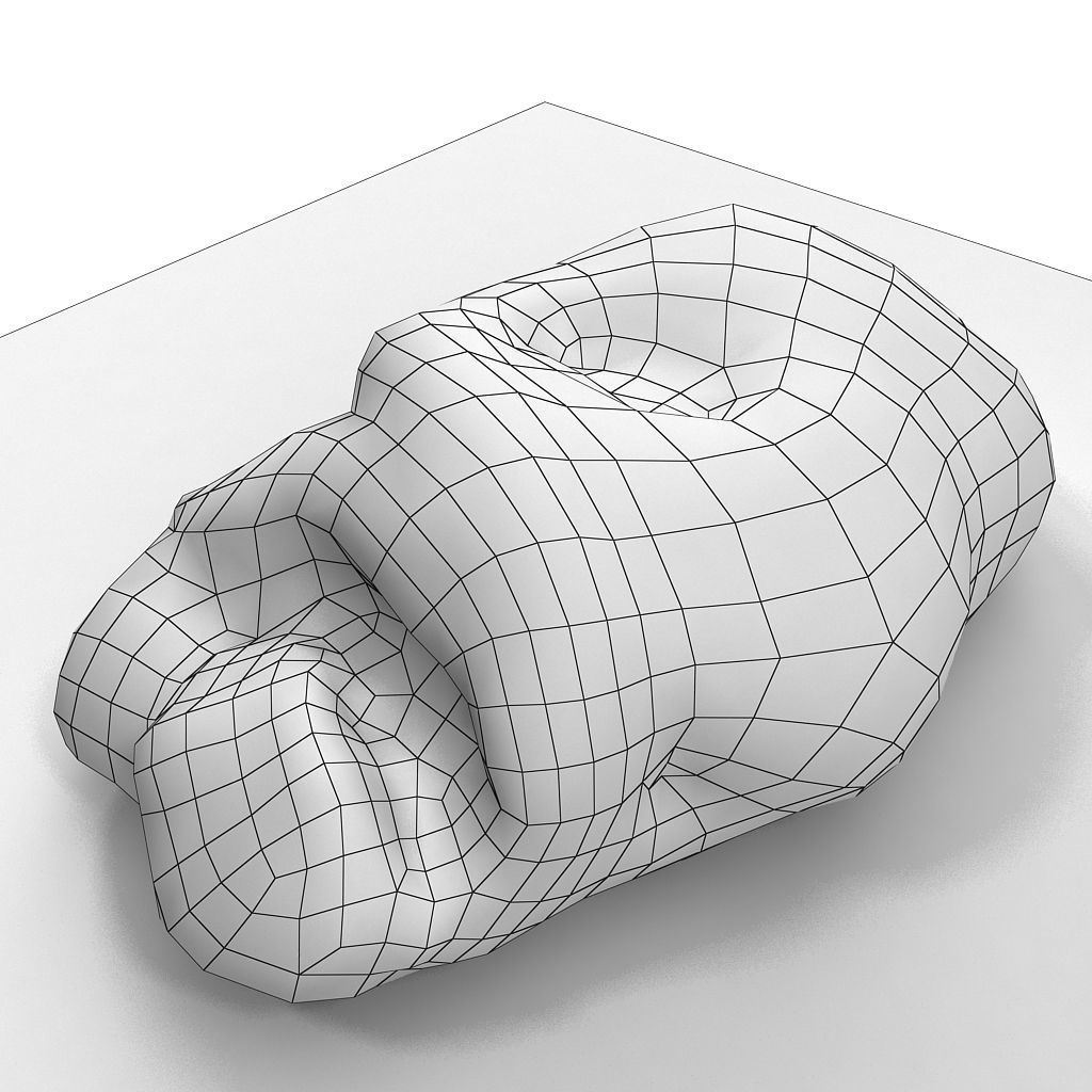 Cheese roll Low-poly 3D model_5