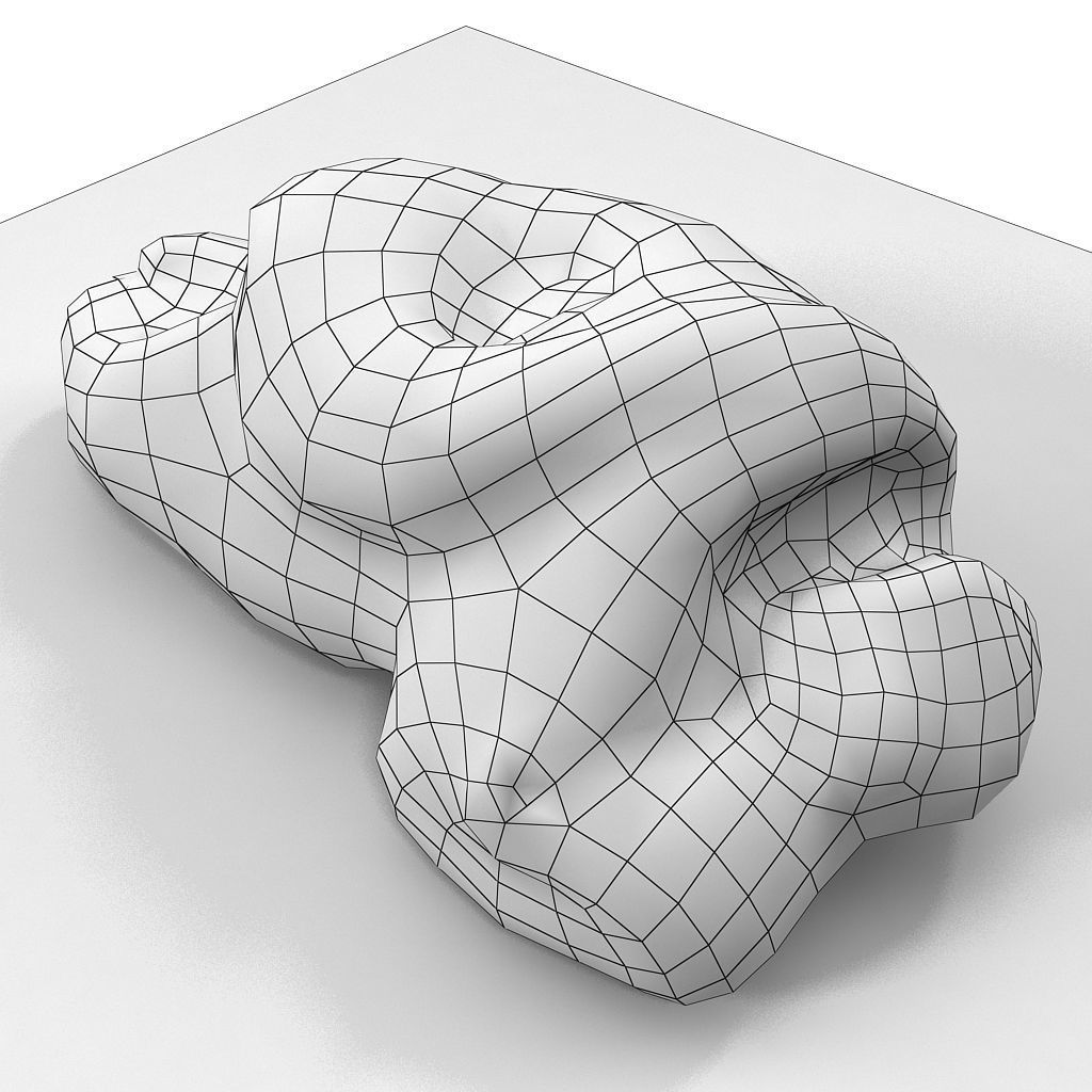 Cheese roll Low-poly 3D model_6