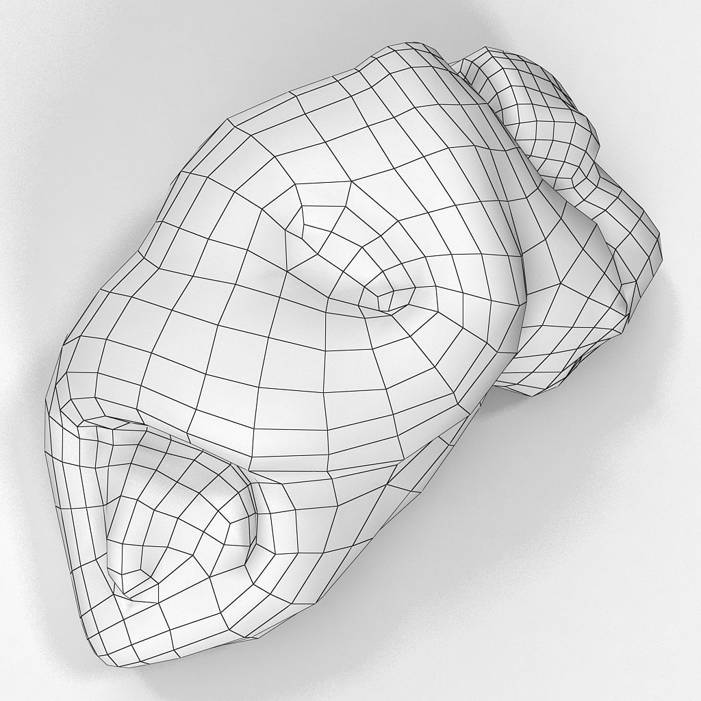 Cheese roll Low-poly 3D model_7