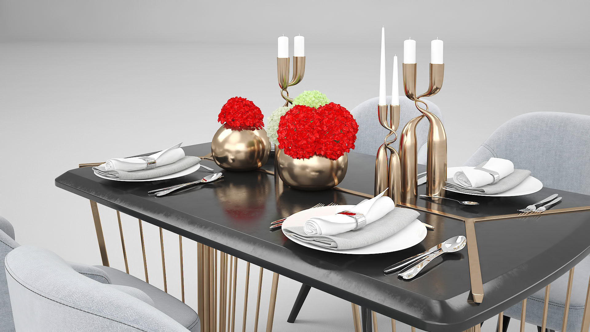 Tenarchstudio Ling Dong Series Dining Table 02 Render Ready Vray 3D model_19