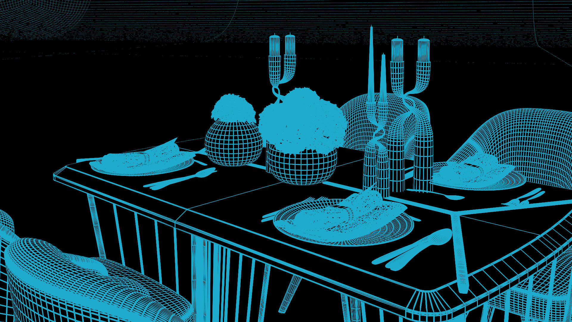 Tenarchstudio Ling Dong Series Dining Table 02 Render Ready Vray 3D model_20