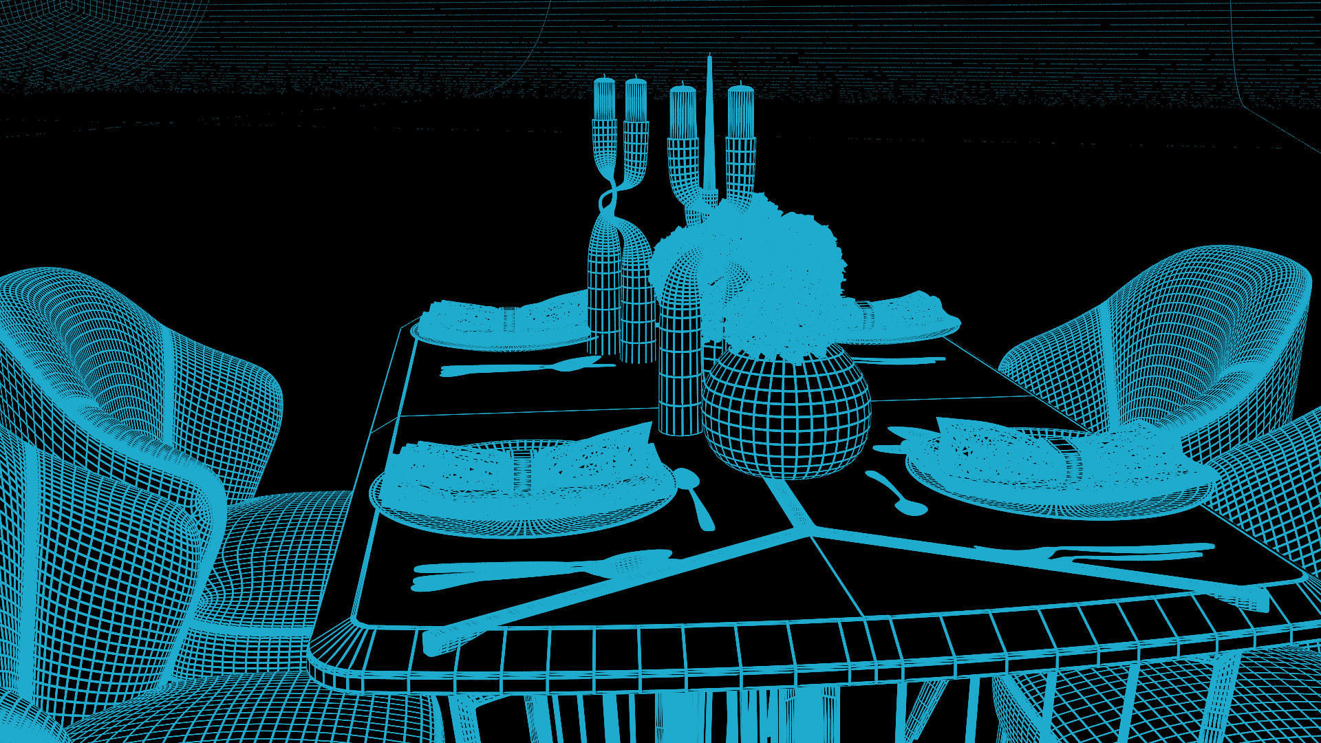 Tenarchstudio Ling Dong Series Dining Table 02 Render Ready Vray 3D model_26