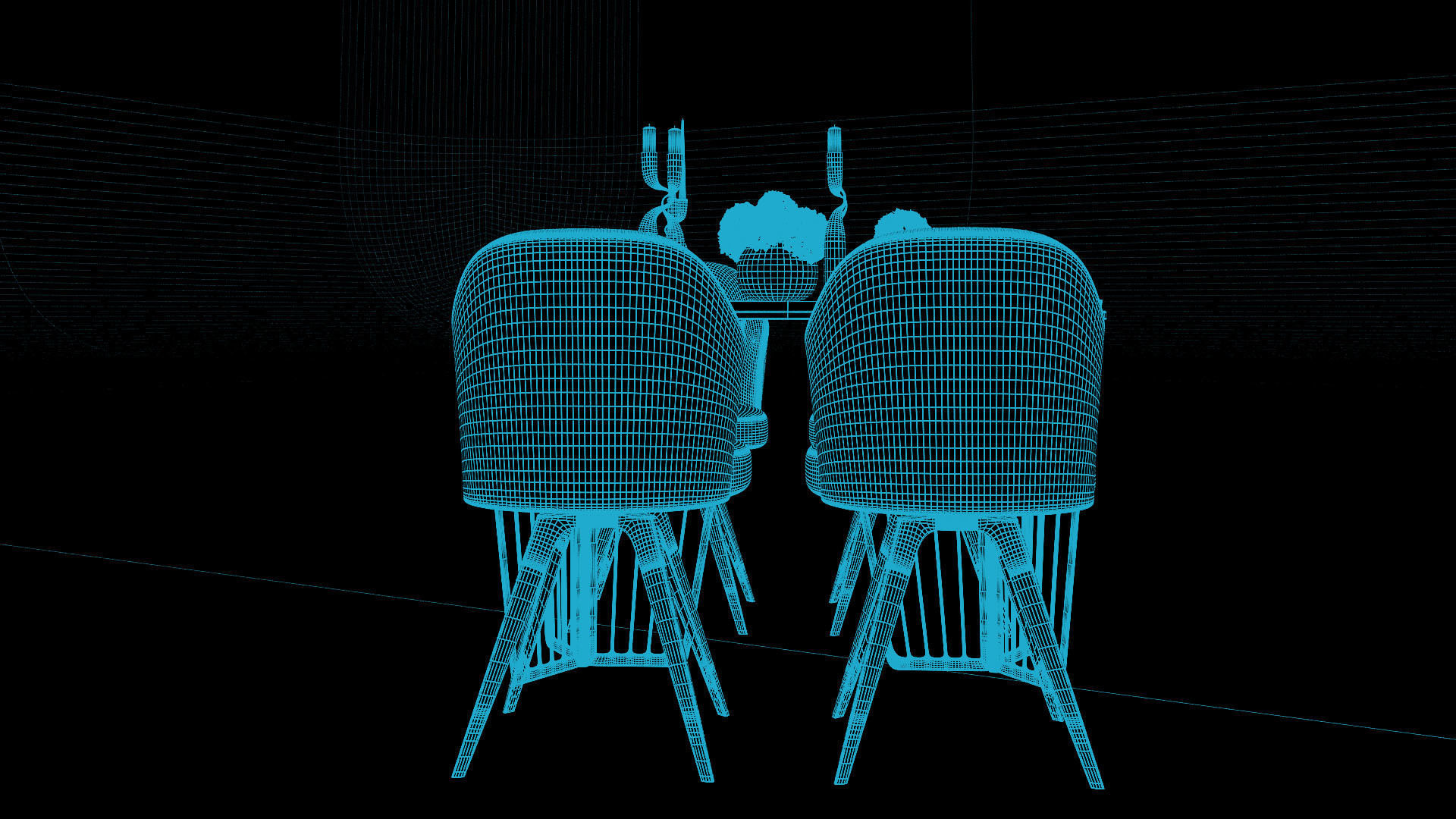 Tenarchstudio Ling Dong Series Dining Table 02 Render Ready Vray 3D model_10