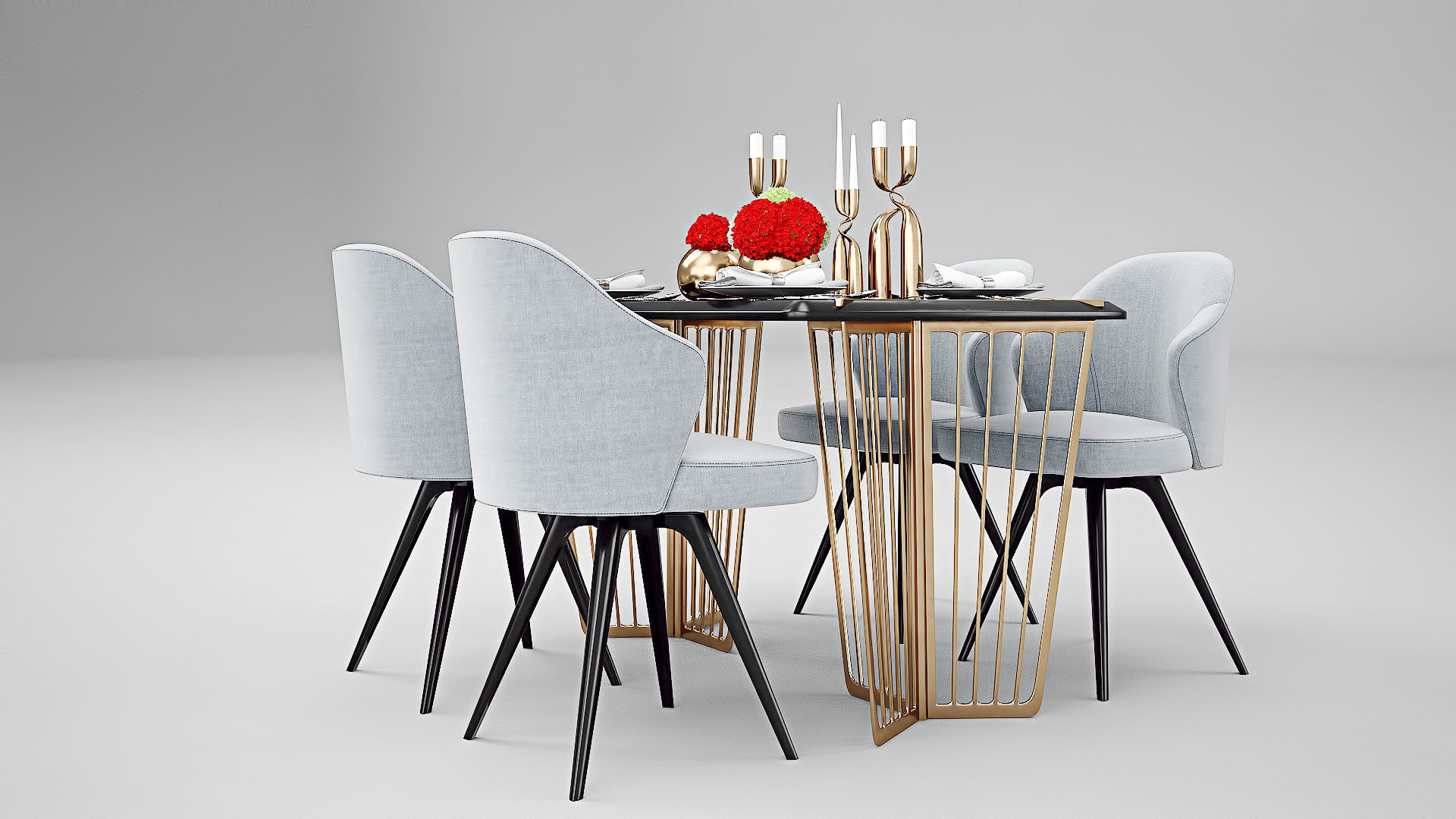 Tenarchstudio Ling Dong Series Dining Table 02 Render Ready Vray 3D model_15