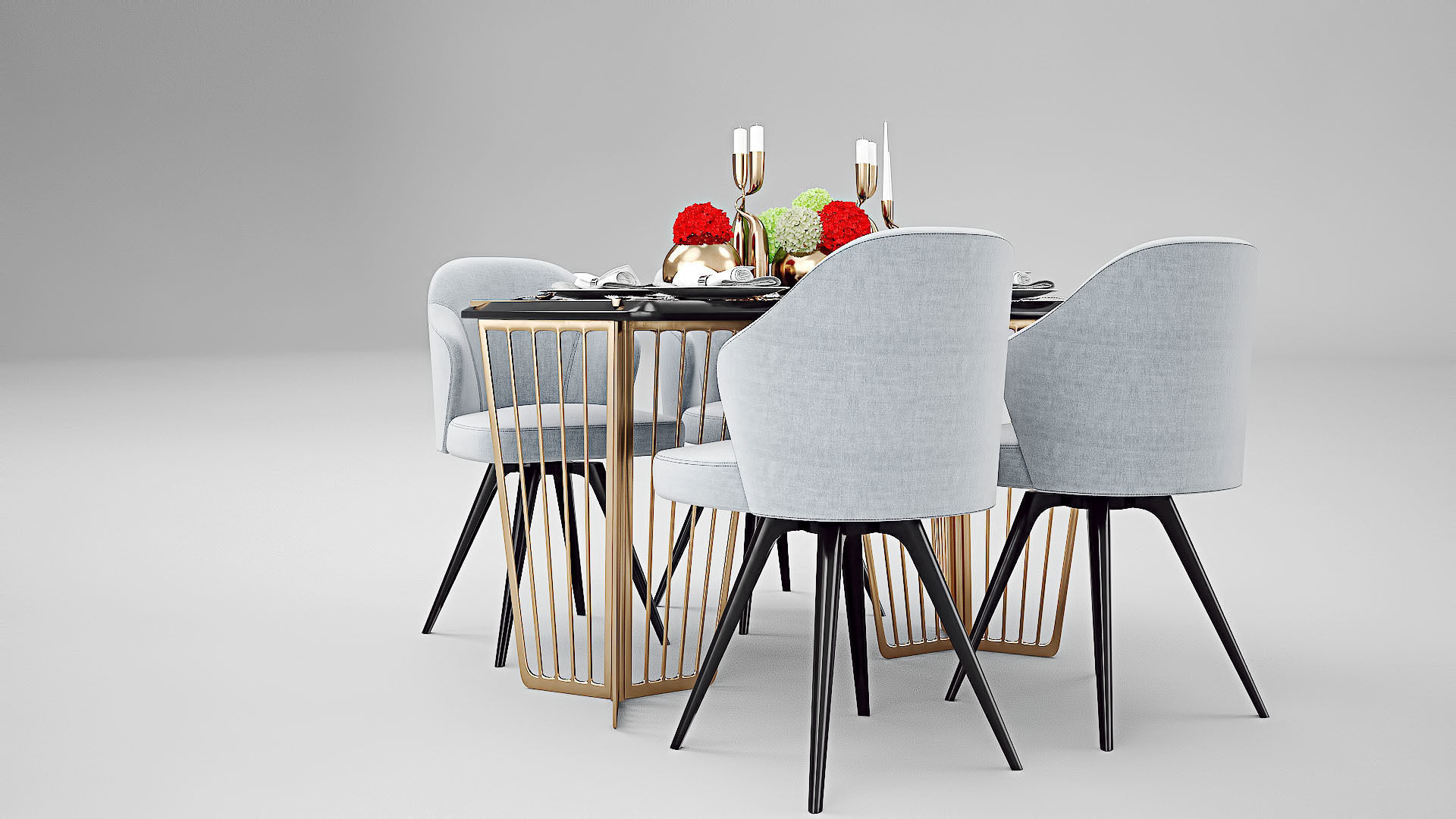 Tenarchstudio Ling Dong Series Dining Table 02 Render Ready Vray 3D model_2
