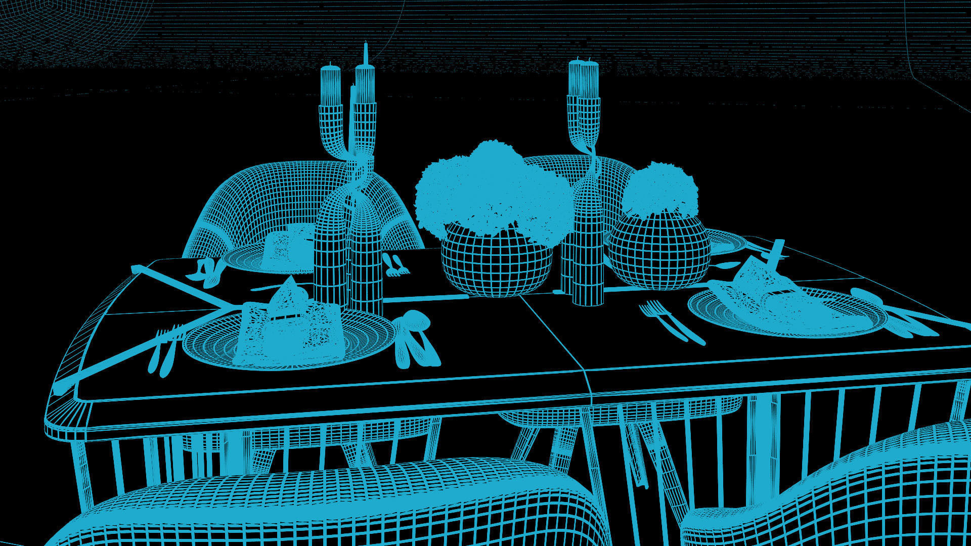 Tenarchstudio Ling Dong Series Dining Table 02 Render Ready Vray 3D model_21