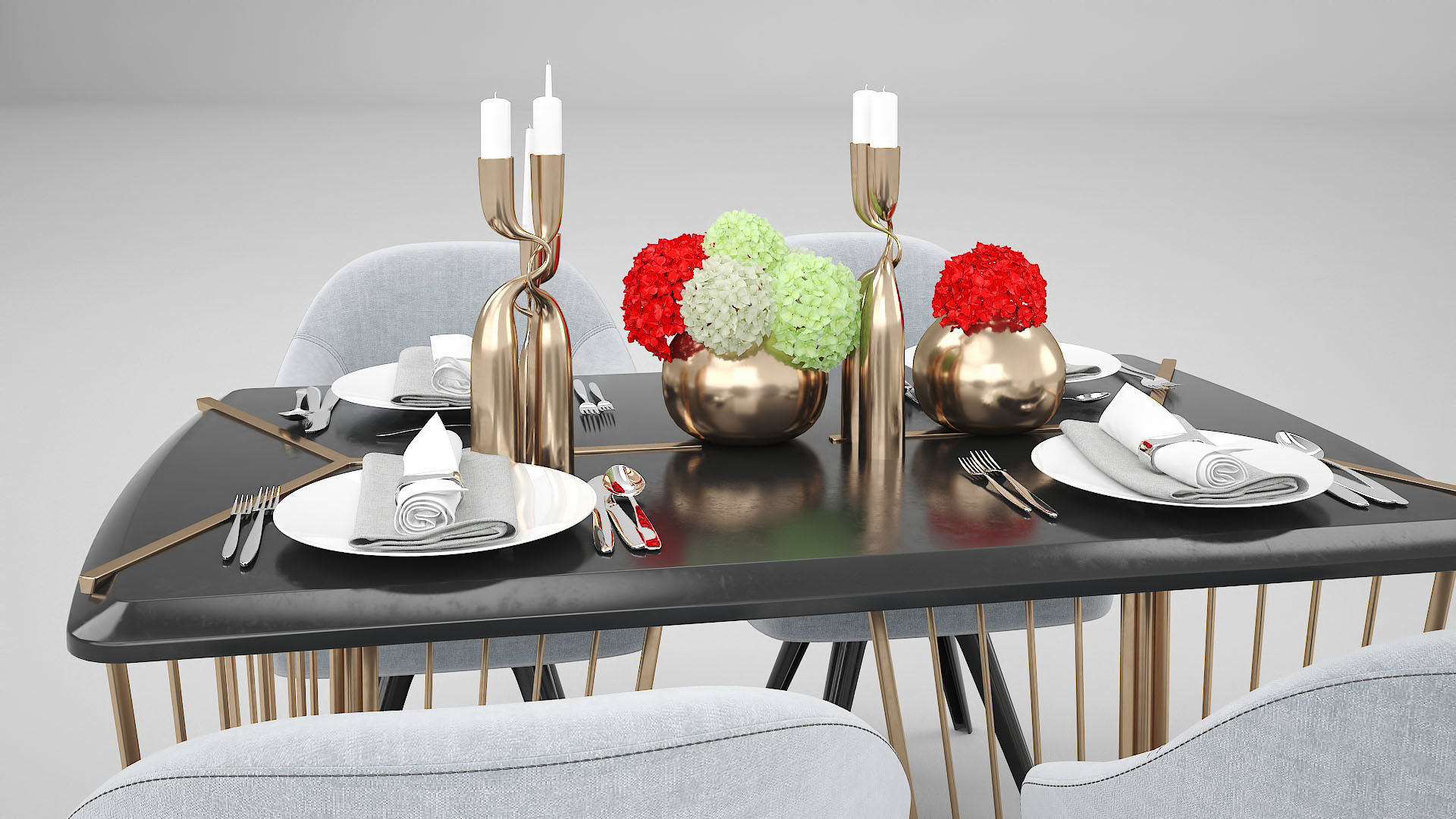 Tenarchstudio Ling Dong Series Dining Table 02 Render Ready Vray 3D model_22