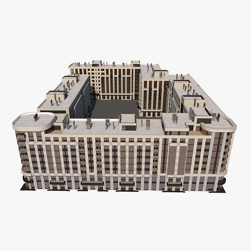 Residential Modern Building 2 3D model