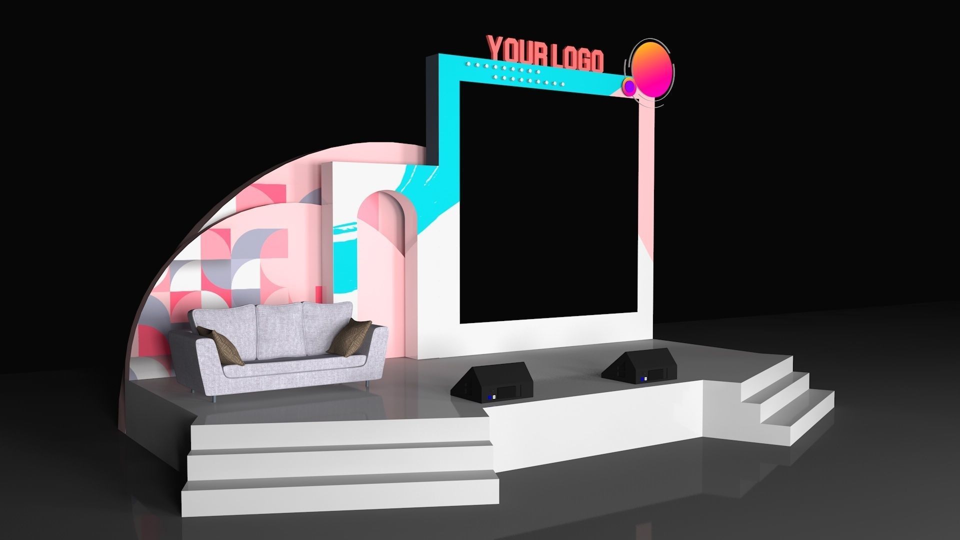 Stage Design fashion 3D model_1