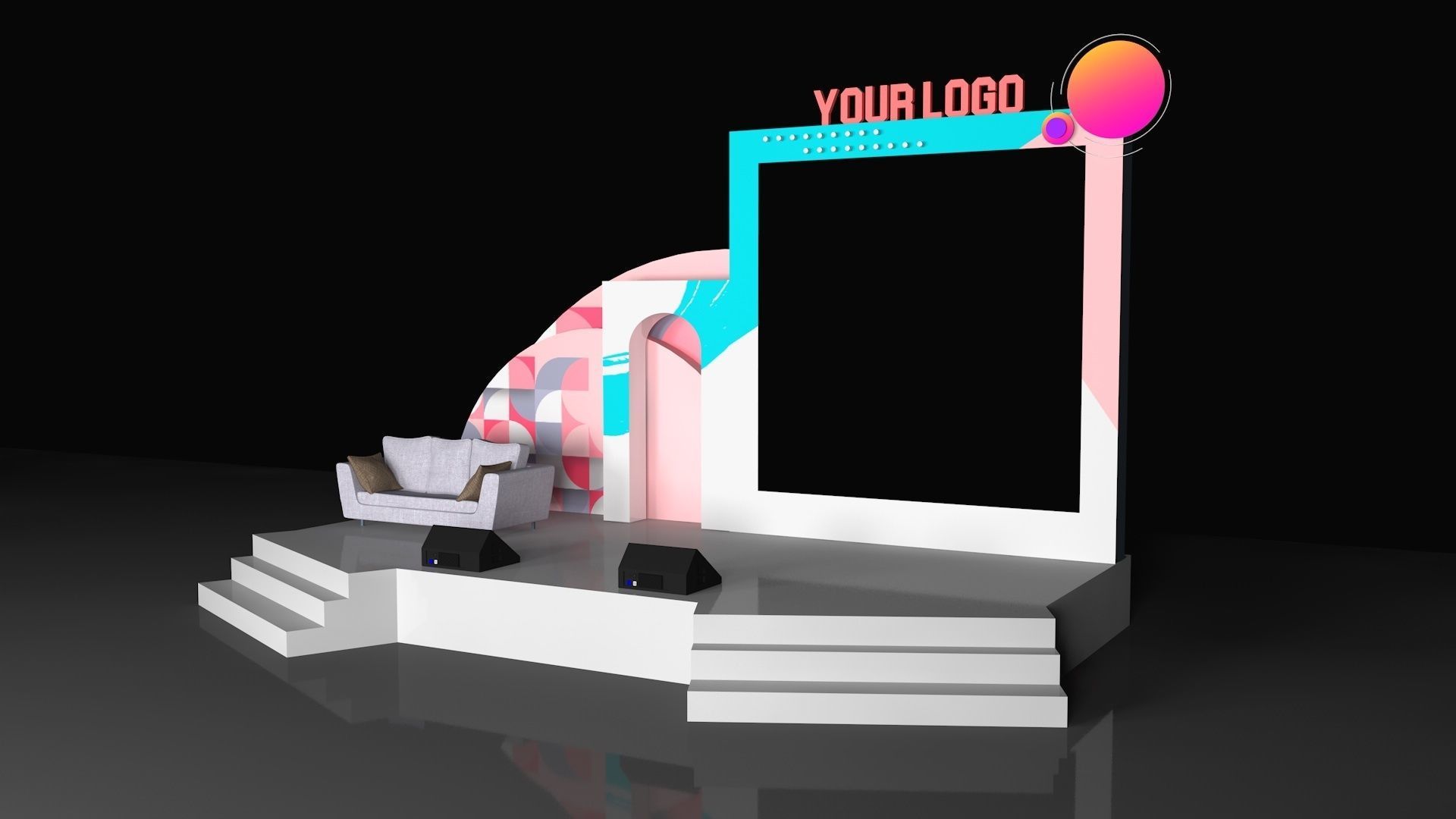 Stage Design fashion 3D model_2