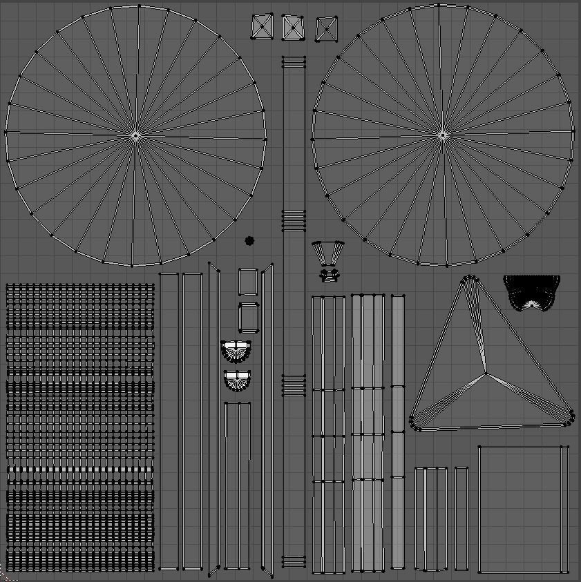Circle Table Low-poly 3D model_5