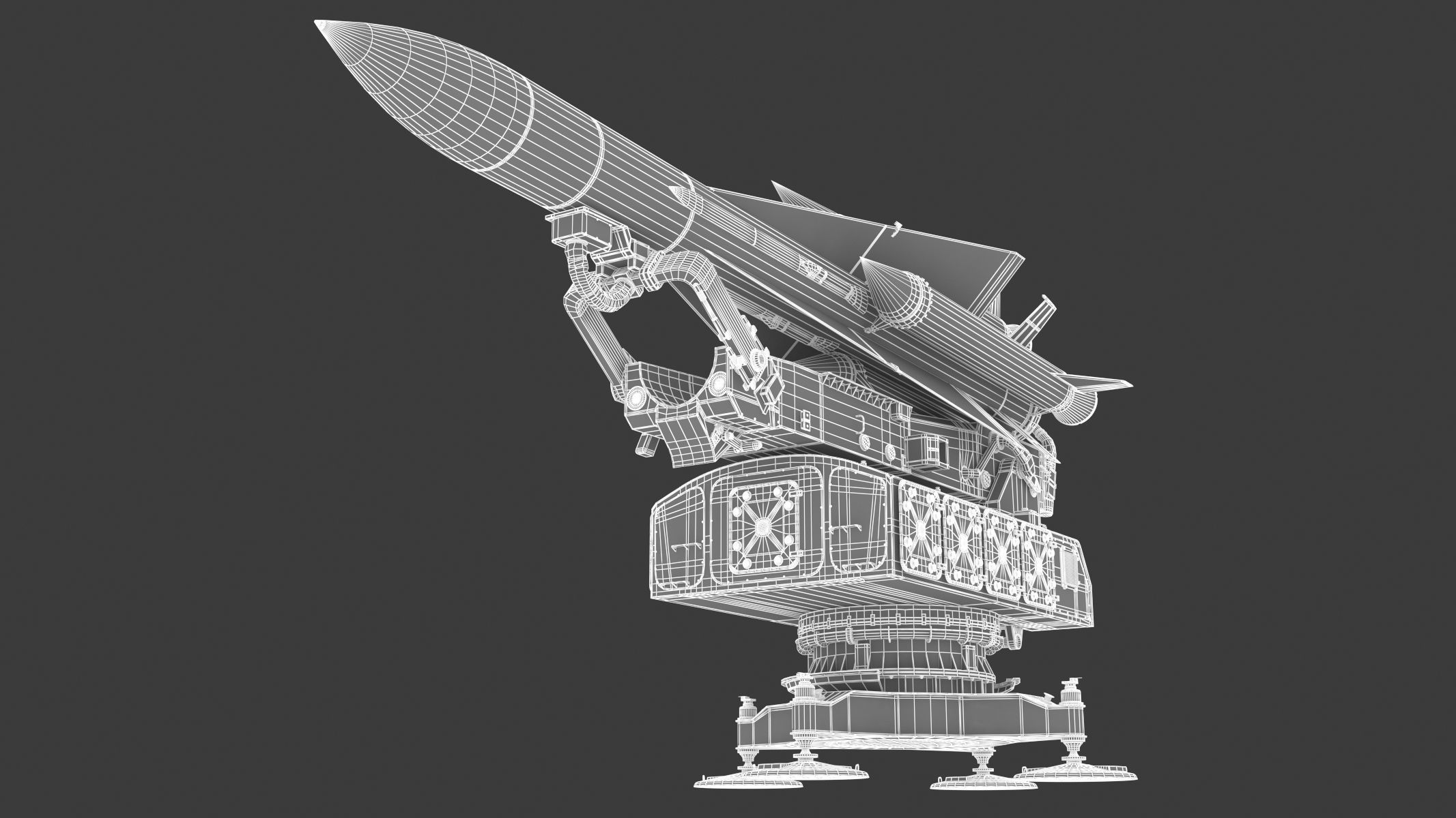 S-200 Missile Angara Vega Dubna SA-5 Gammon 3D model_23
