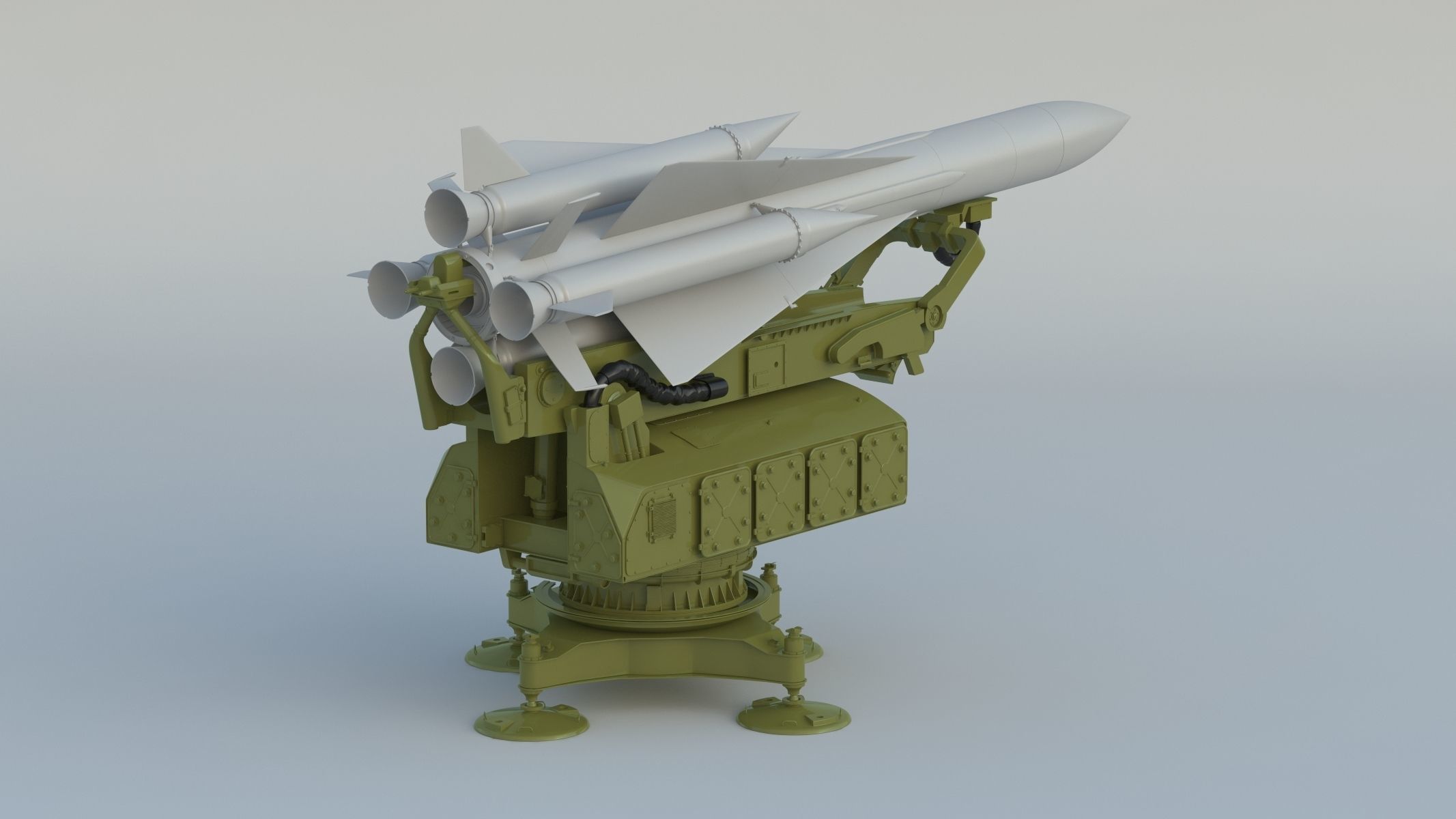 S-200 Missile Angara Vega Dubna SA-5 Gammon 3D model_5