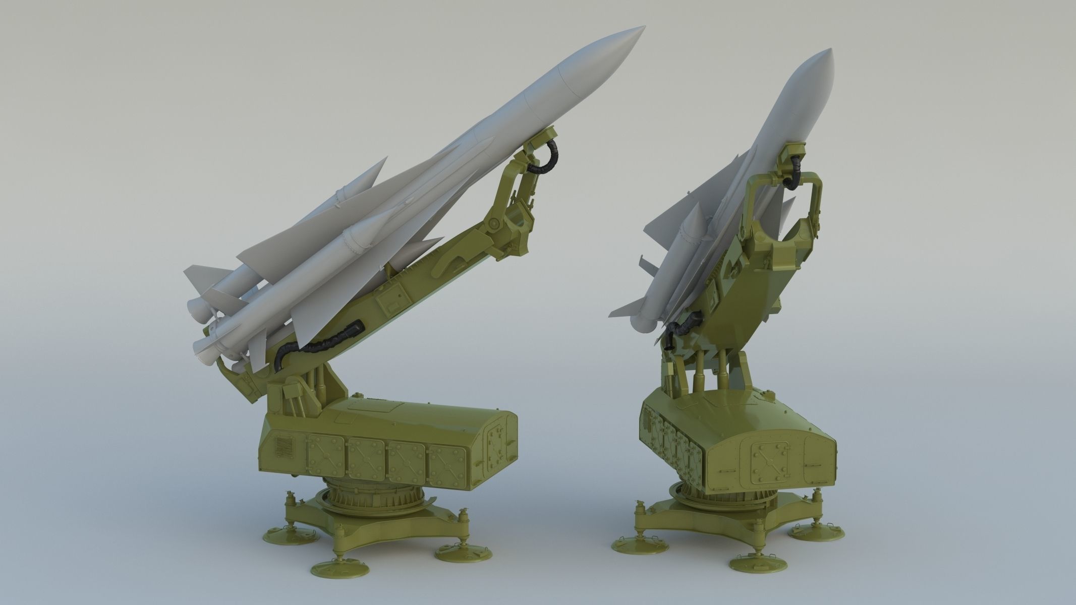 S-200 Missile Angara Vega Dubna SA-5 Gammon 3D model_14