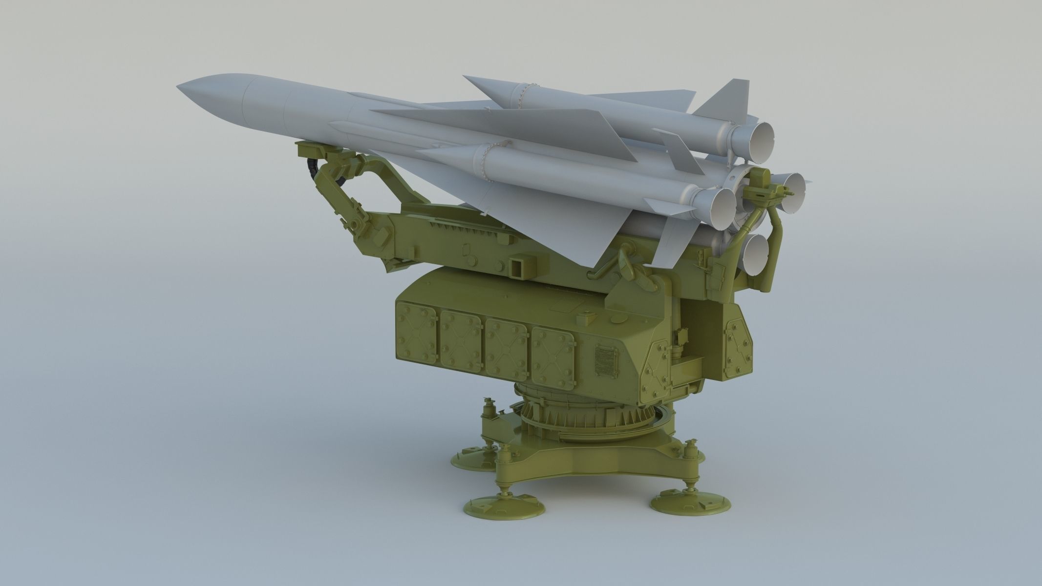 S-200 Missile Angara Vega Dubna SA-5 Gammon 3D model_1