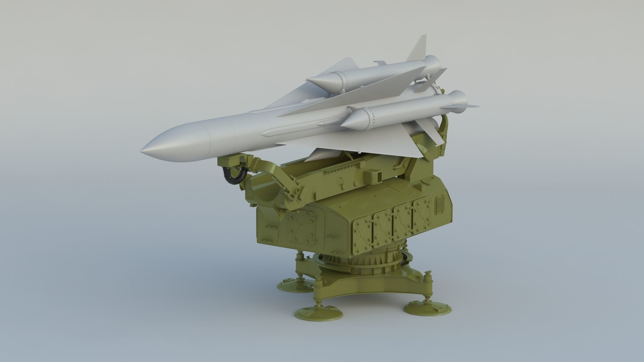 S-200 Missile Angara Vega Dubna SA-5 Gammon 3D model_7