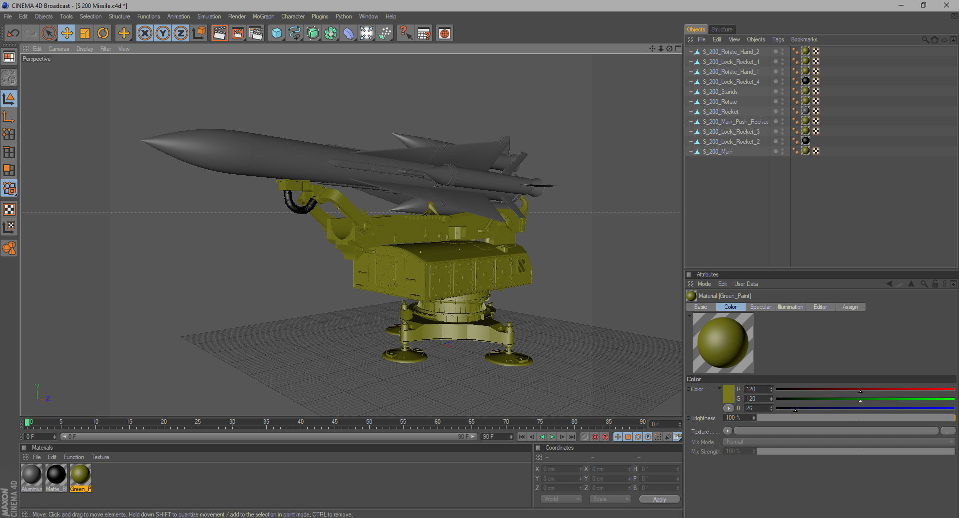 S-200 Missile Angara Vega Dubna SA-5 Gammon 3D model_28