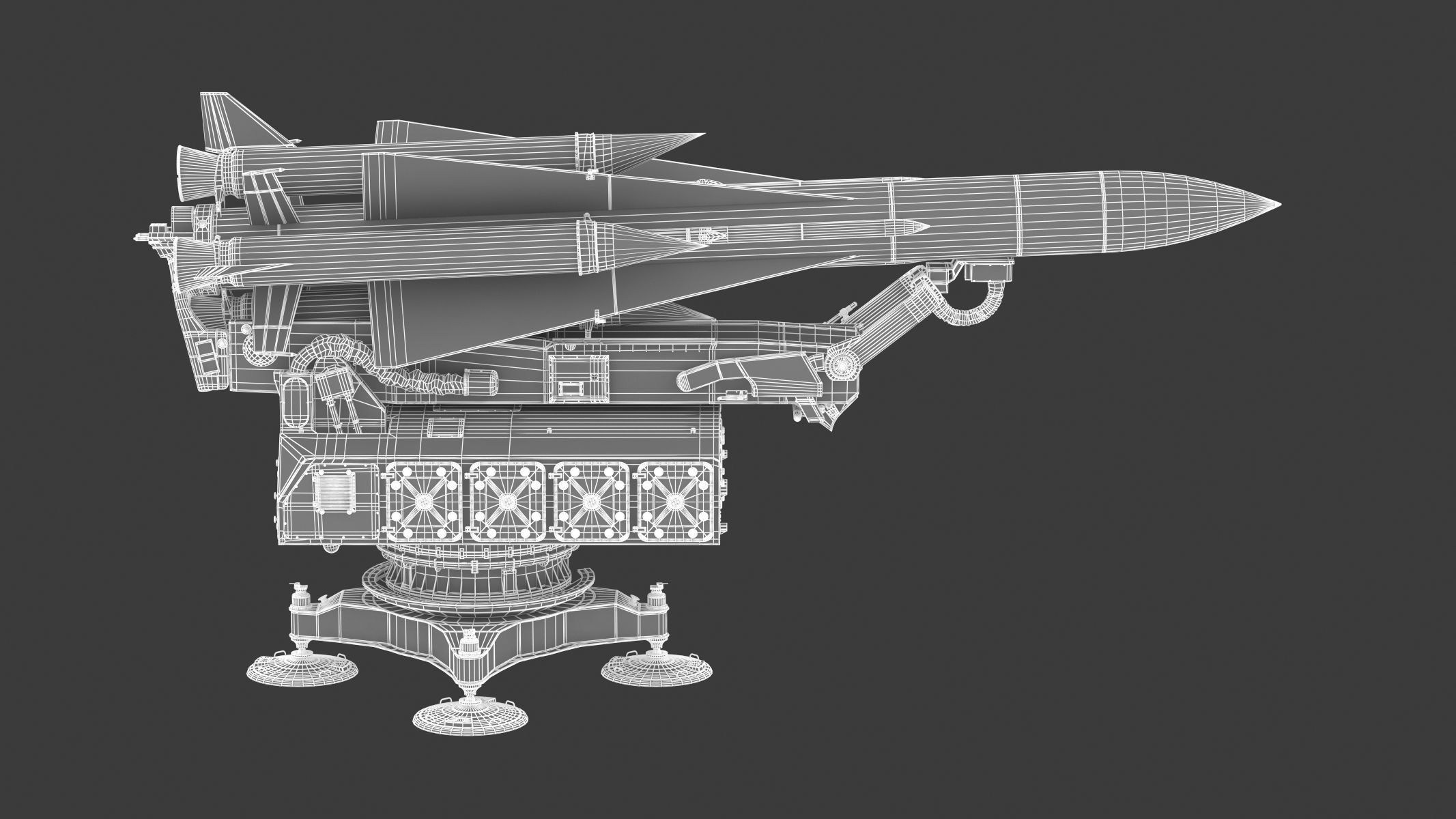 S-200 Missile Angara Vega Dubna SA-5 Gammon 3D model_18