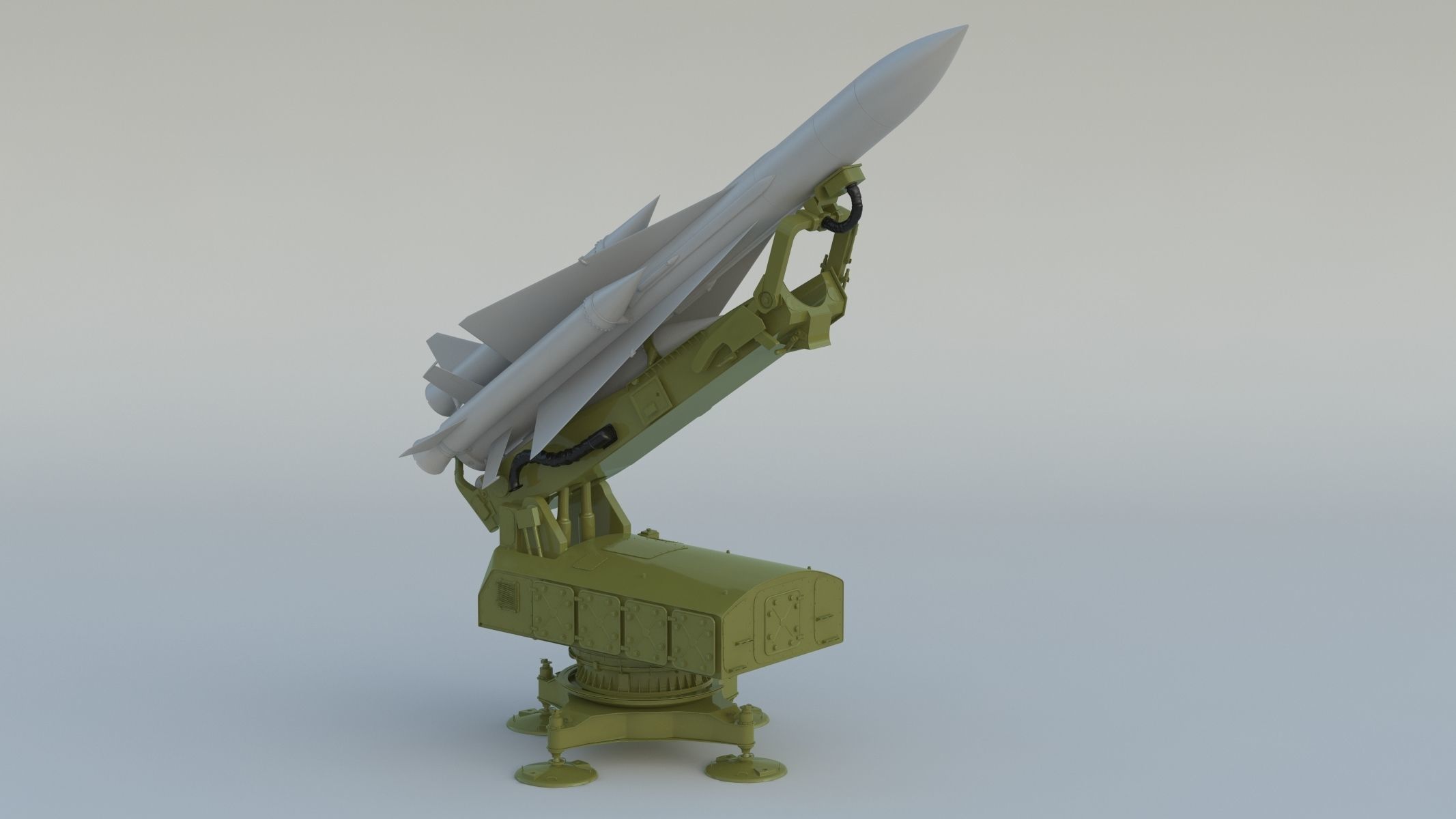 S-200 Missile Angara Vega Dubna SA-5 Gammon 3D model_13