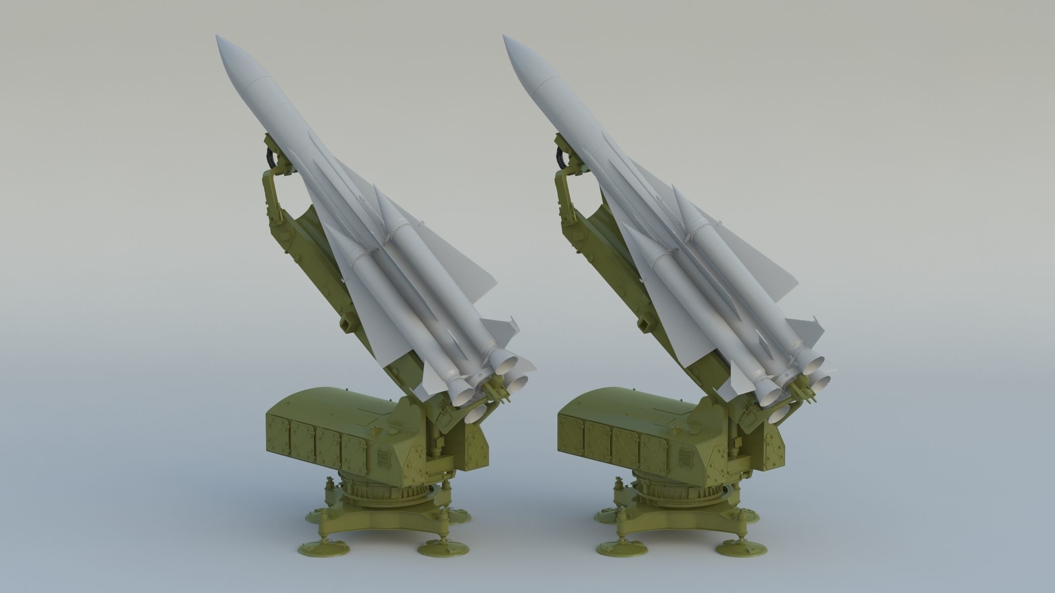 S-200 Missile Angara Vega Dubna SA-5 Gammon 3D model_15