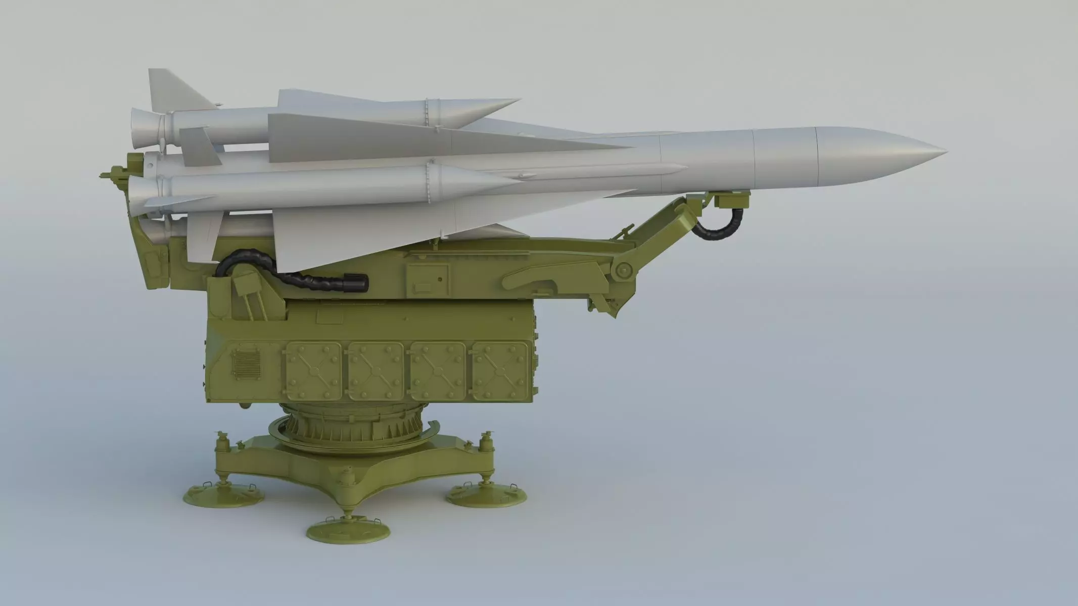 S-200 Missile Angara Vega Dubna SA-5 Gammon 3D model_0