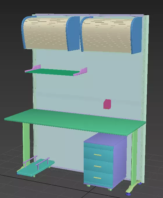 The computer table 3D model | CGTrader