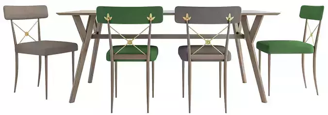 Dina Table and Chair 3D model