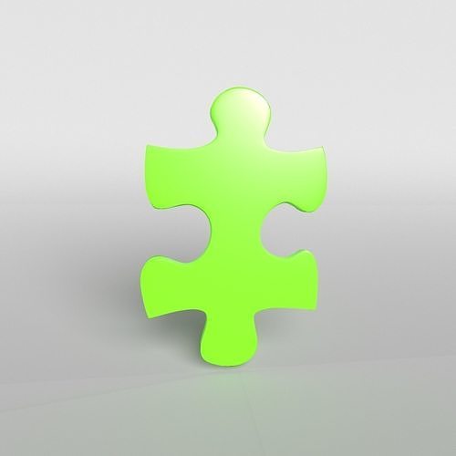 Jigsaw Symbol v1 005 Low-poly 3D model