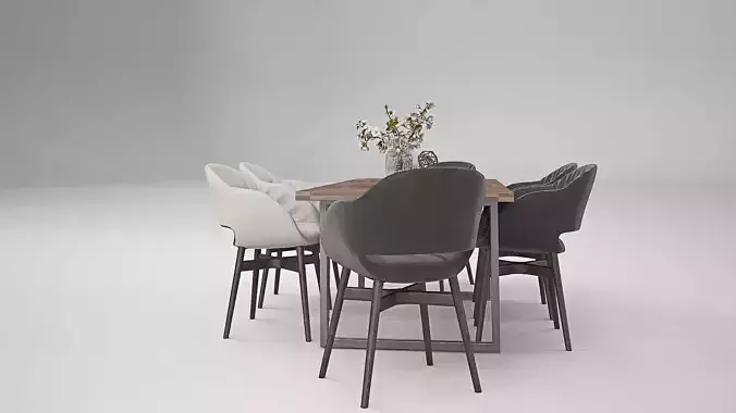 Tenarchstudio Ling Dong Series Diningtable 03 Render Ready Vray 