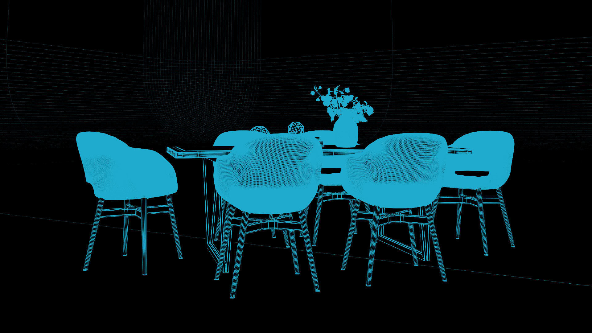 Tenarchstudio Ling Dong Series Diningtable 03 Render Ready Vray  3D model_7