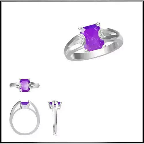 JCD Format Vintage color stone rings jewelry cad programs