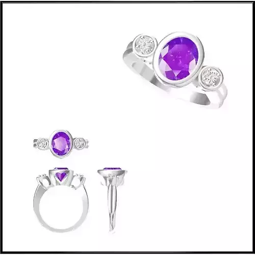 JCD Format Vintage color stone rings cad color stone ring design