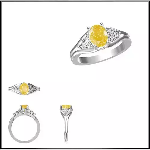 JCD Format Unique Color stone rings wax files jewelry