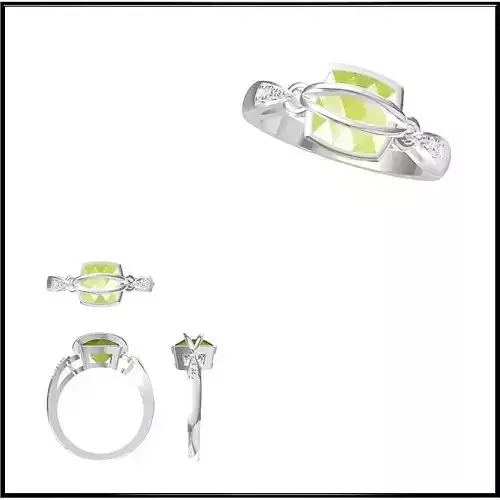 JCD Format Unique Color stone rings jewelry cad