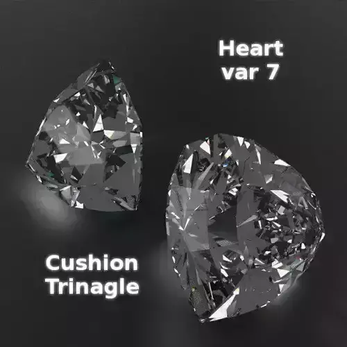 Gem Collection cushion triangular diamond 3D model