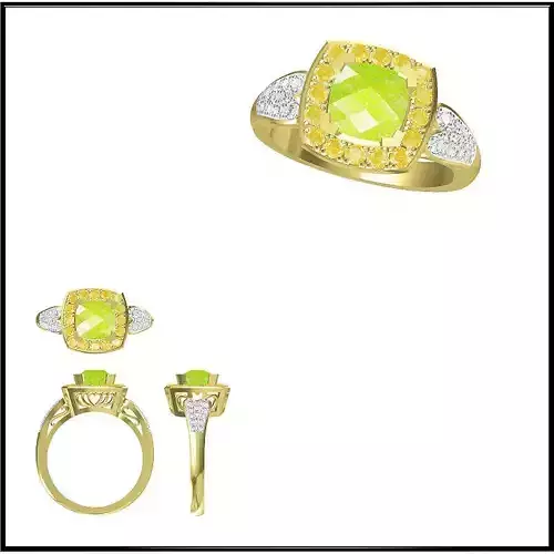 JCD Format Unique Color stone rings design