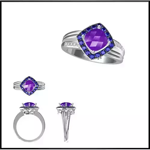 JCD Format Sapphire Color stone rings jewelers file set