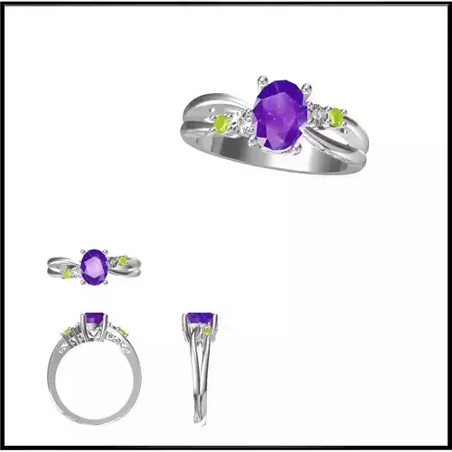 JCD Format Sapphire Color stone rings cad ring design