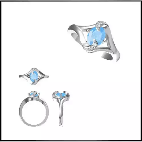 JCD Format Sapphire Color stone rings 3design price