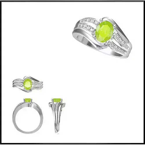 JCD Format Rose goldcolor stone rings types of jewelry files