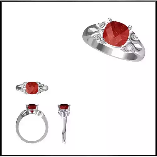 JCD Format Rose gold color stone rings jewellery